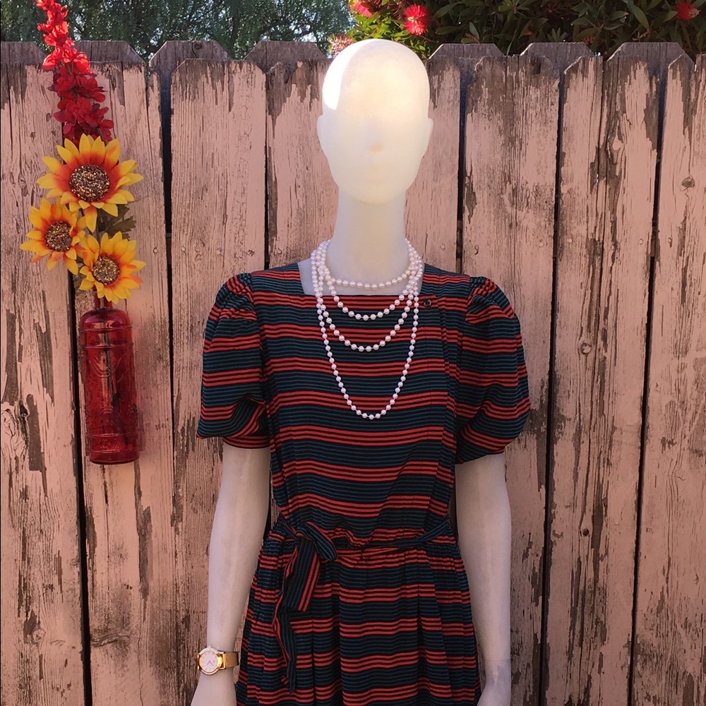 Liz Claiborne Silk Stripe Dress